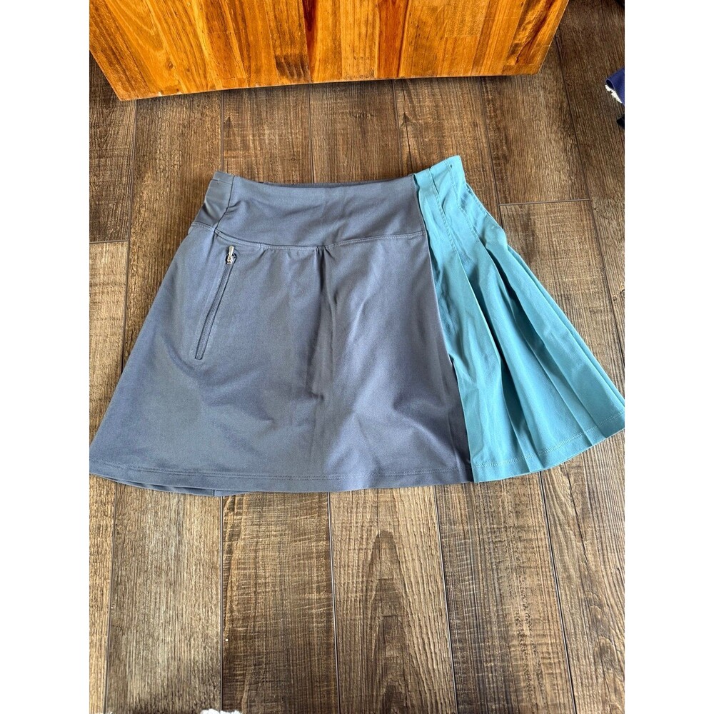Athleta Fairway Pleated Skort Sz. Small Grey & Blue